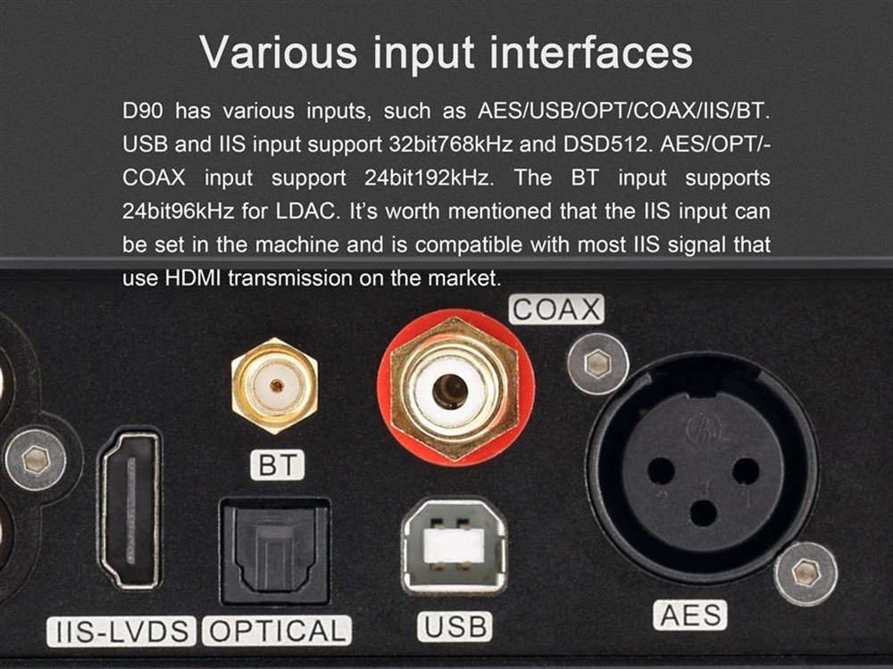 TOPPING D90 MQA Balanced DAC AK4499 XMOS XU216 I2S 32bit 768 - Afbeelding 8