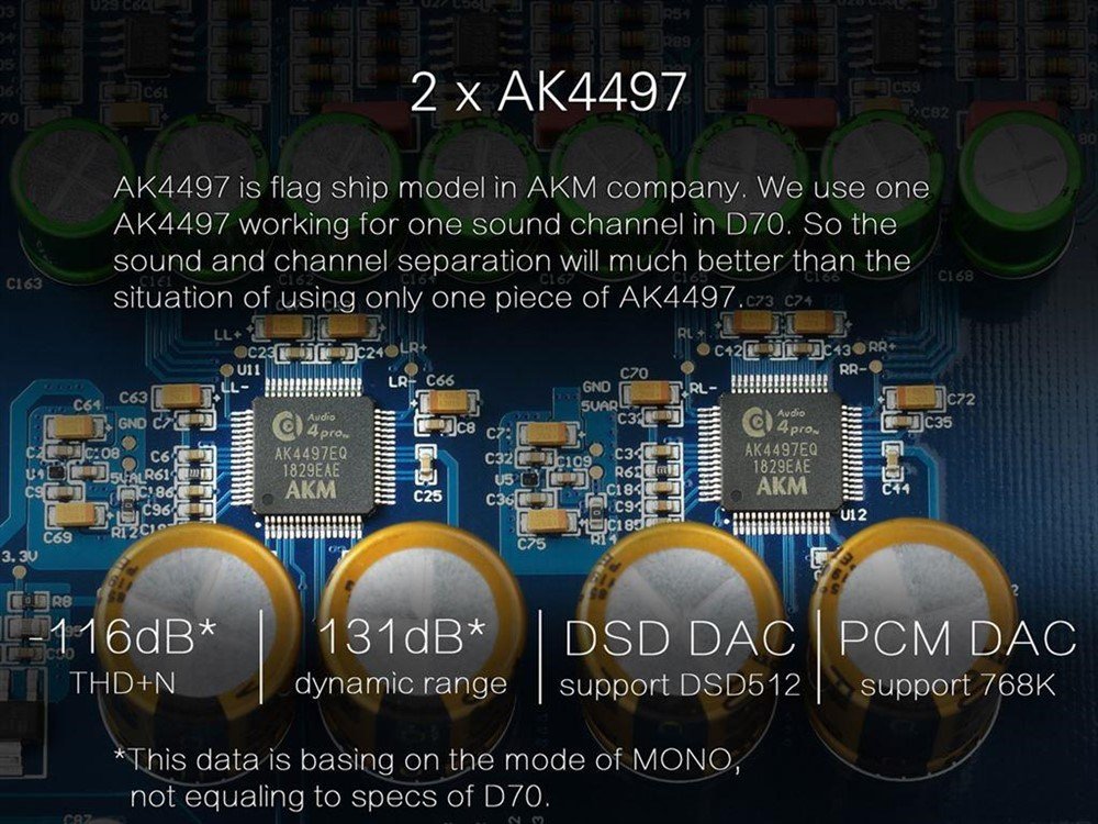 TOPPING D70 BT Balanced DAC 2x AK4497 XMOS XU208 I2S Bluetoo - Afbeelding 4
