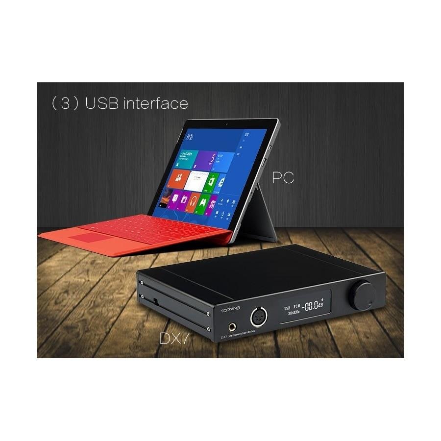 TOPPING DX7S 2x ES9038K2M DAC / PreampDSD 32bit / 384kHz - Afbeelding 7