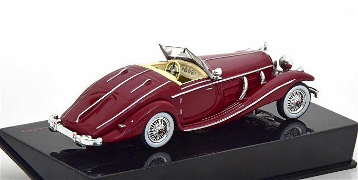 1:43 Ixo CLC316 Mercedes 540K Special Roadster W29 1936 donkerrood - 1