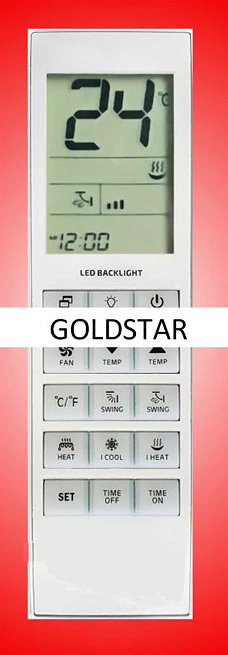 Vervangende afstandsbediening voor de airco's van Goldstar