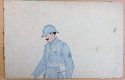 A372 H. ABAHOUNI 1918 Tekening 2 Dames en Militair (verso) - 1 - Thumbnail