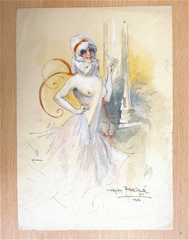 Jack Abeillé 1916 Rokende dame La Fumeuse - 0