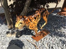 Een geweldig beeld van een jaguar-mooi in kleur-kunstwerk