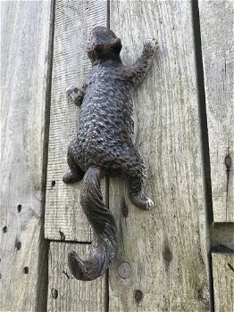 Een klimmende eekhoorn, gemaakt van gietijzer, wanddecoratie - 3