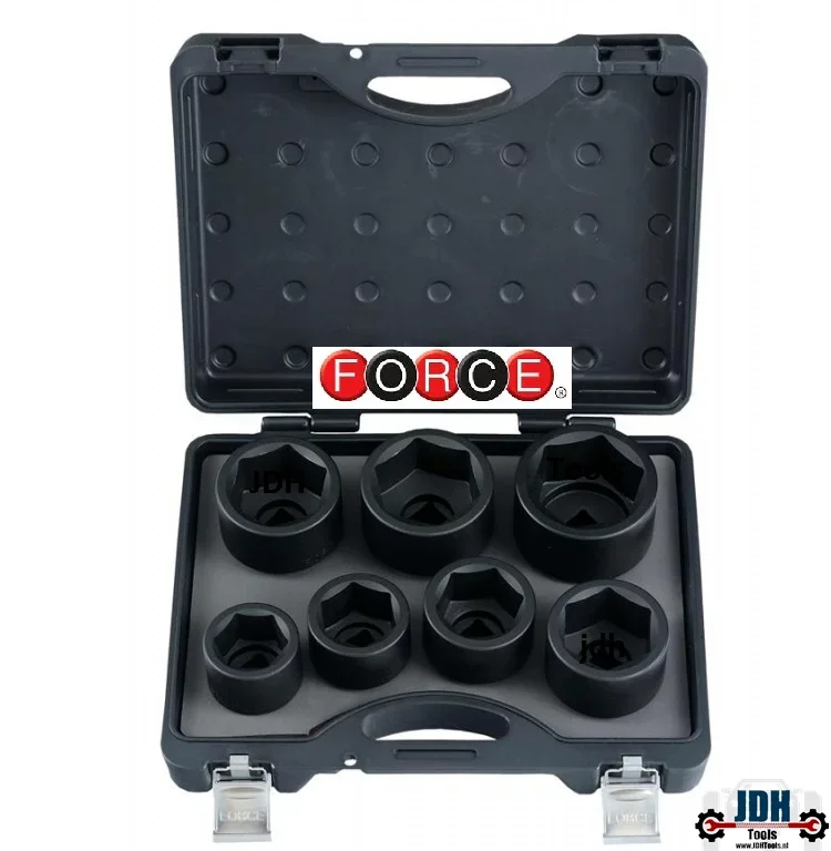 1" Krachtdoppen 7-delig 6-Kant 46 t/m 75mm 8071 - nr. 1