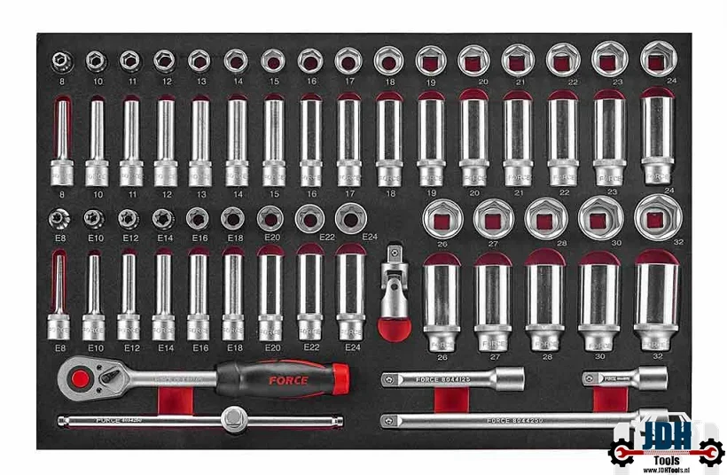 1/2" Doppen combinatie set 66-delig in EVA Foam 4661 - nr. 1