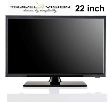 Kleine travel-vision led tv 22 inch, met satelliet,digitenne en kabel ontvanger - 0