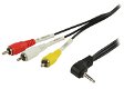 Tiviar Mini AV kabel, Jack 3,5 mm -> 3x RCA 2.00 mtr. - 0 - Thumbnail