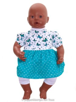 Annabel 46 cm Setje vlinders/wit/blauw/groen/stipjes