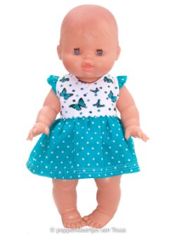 Paola Reina 34 cm Setje vlinders.wit/blauw/groen/stipjes
