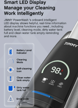 JIMMY PowerWash HW8 Cordless Dry Wet Smart Vacuum Washer - 5