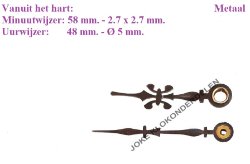 = Wijzers Franse pendule =45231