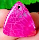 23x23x3mm Rose Dragon Veins Agate Triangle kettinghanger - nr. 1