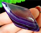 50x22x5mm Purple Stripes Onyx Agate Diamond kettinghanger - nr. 1