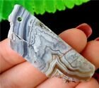 46x17x2mm Natural Mexico Crazy Lace Agate Slab/slice kettinghanger - nr. 1