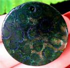 30x4mm Green Chrysanthemum Coral Slice ronde kettinghanger - nr. 1
