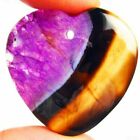 36x36x7mm Purple Black Onyx Druzy Geode Agate hart kettinghanger - nr. 1