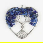 zilverkleurige kettinghanger levensboom lapis lazuli, - nr. 1