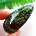 52x23x7mm Delicate Green Dragon Veins Agate druppelvormige kettinghanger, - nr. 1