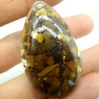 49*29MM Natural hair crystal kettinghanger met goudkleurig klemmetje, - nr. 1