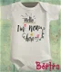 Babyromper met korte mouw - Hello I'm New Here - 0 - Thumbnail