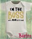 Babyromper met korte mouw - I'm The Boss - 0 - Thumbnail