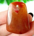33x25x6 mm unique red & brown chrysanthemum stone bell kettinghanger - nr. 1