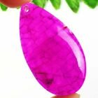 50x27x5 mm druppelvormige purpel dragon veins agaat kettinghanger - nr. 1