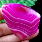 31x45x7 mm roze rood gestreept agaat kettinghanger - nr. 1