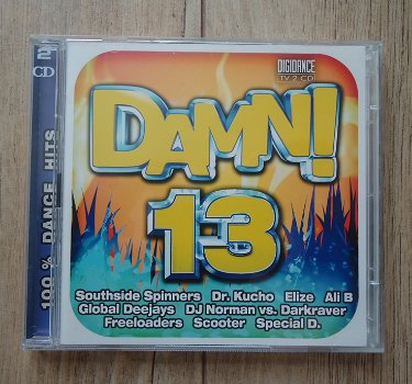 De originele dubbel-CD DAMN! 13 100% Dancehits van Digidance - 0