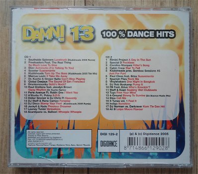 De originele dubbel-CD DAMN! 13 100% Dancehits van Digidance - 5
