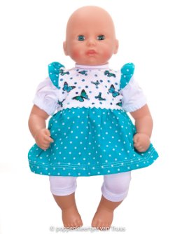 Annabel 36 cm Setje vlinders/wit/blauw/groen