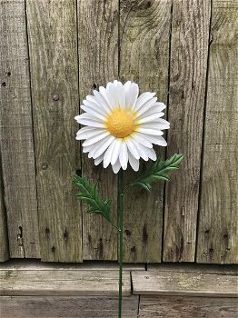 Metalen margriet als mooie decoratie in de tuin-bloem-kado - 3