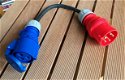 CEE rood 32A e-mobiel laadadapter naar CEE blauw 32A 230V AC - 0 - Thumbnail