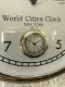 Wereld tijd klok, chromen uitvoering met 4 uurwerken- klok - 4 - Thumbnail