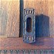 Schuifdeurgreep art-deco stijl 1930, antiekijzer-deurbeslag - 3 - Thumbnail