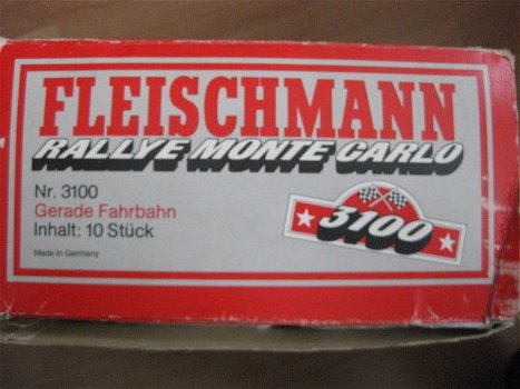 fleischmann racebaan baanstuk recht in ovp grijs 3100 - 1