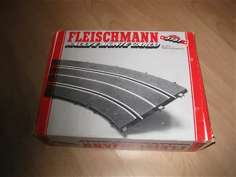 fleischmann racebaan baanstuk middelste kuipbocht in ovp grijs 3151 - 0
