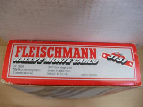 fleischmann racebaan baanstuk middelste kuipbocht in ovp grijs 3151 - 1