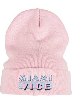8976 Beanie muts Miami Vice pink - 0