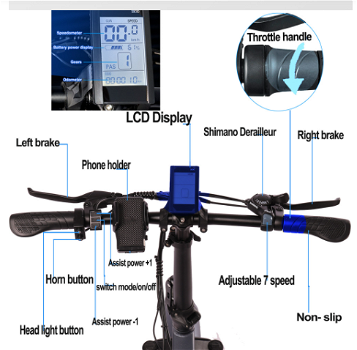 KAISDA K2 20*4.0 inch Fat Tire 500W Max 35km/h Folding Bike. - 3