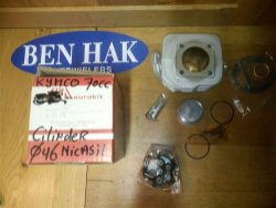 Cilinder 70 cc Airsal Kymco Dj Kb K12 Scout Zx Sym DD SNEL