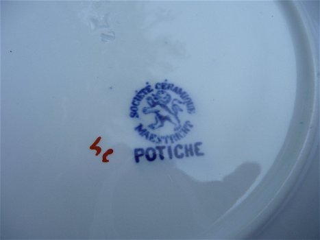 Société Céramique Maestricht 3 x Potiche ontbijtbord blauw b - 6