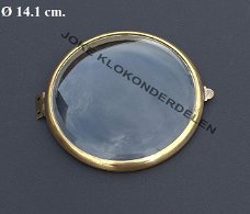 = Pendule deur = bol geslepen glas =45327