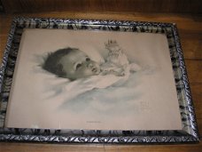    Bessy pease - schilderij met wakkere baby