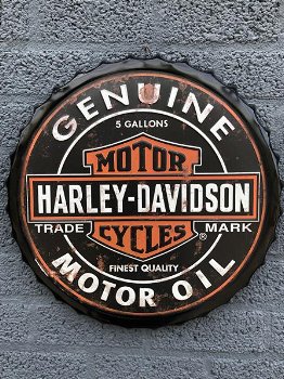 Harley Davidson-metalen wand kroon dop, kado - 0