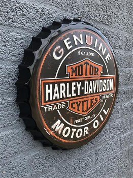 Harley Davidson-metalen wand kroon dop, kado - 1