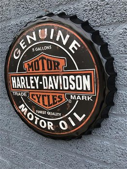 Harley Davidson-metalen wand kroon dop, kado - 2