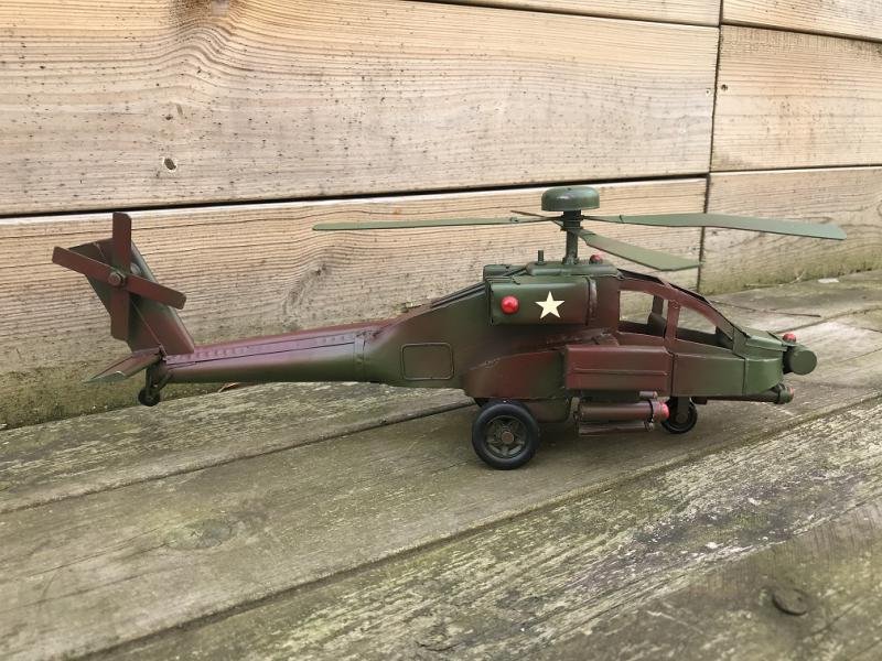 Metalen schaalmodel- Apache helikopter-gevechtshelikopter - Afbeelding 3